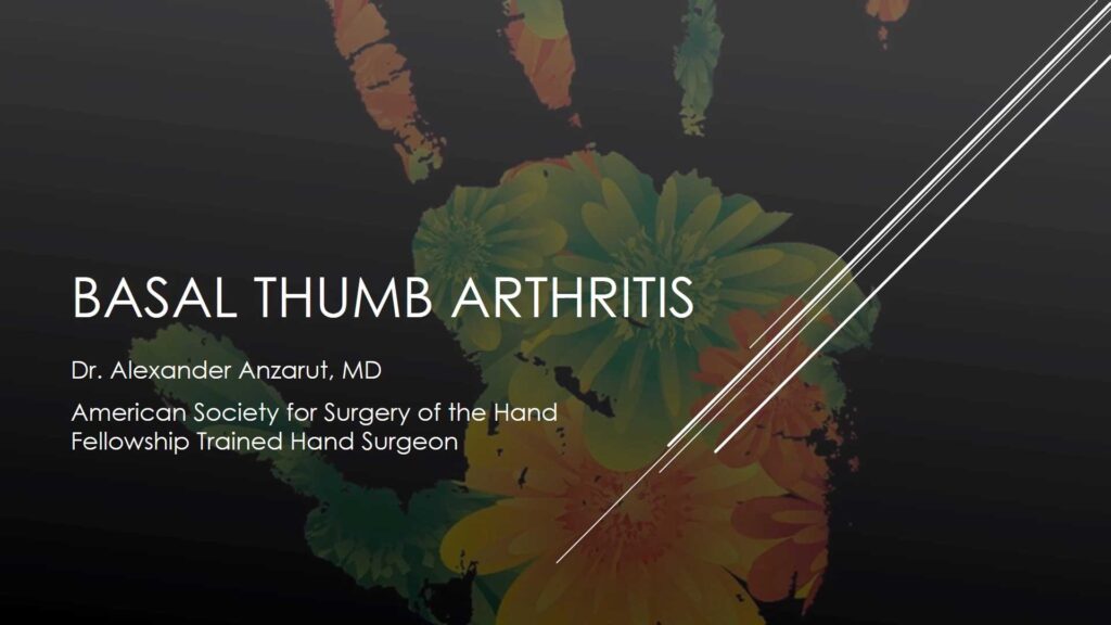 basal thumb arthritis treatment