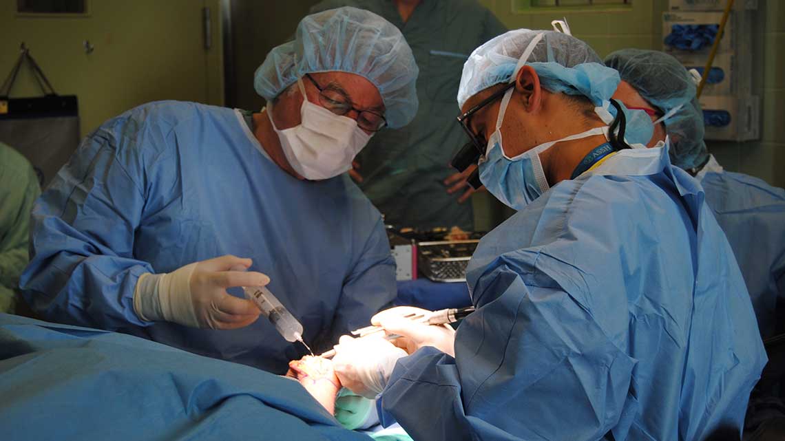Dr. Anzarut in the operating room