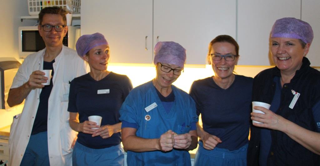 Dr. Thomas Jensen and the operating room team in Aarhus Denmark.